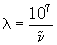 lambda=10^7/wellenzahl