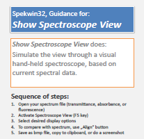 Guidance: Show Spectroscope View